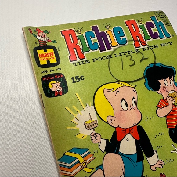 Richie Rich The Poor Little Rich Boy #108 Harvey Comics VTG Collectible - Picture 3 of 5